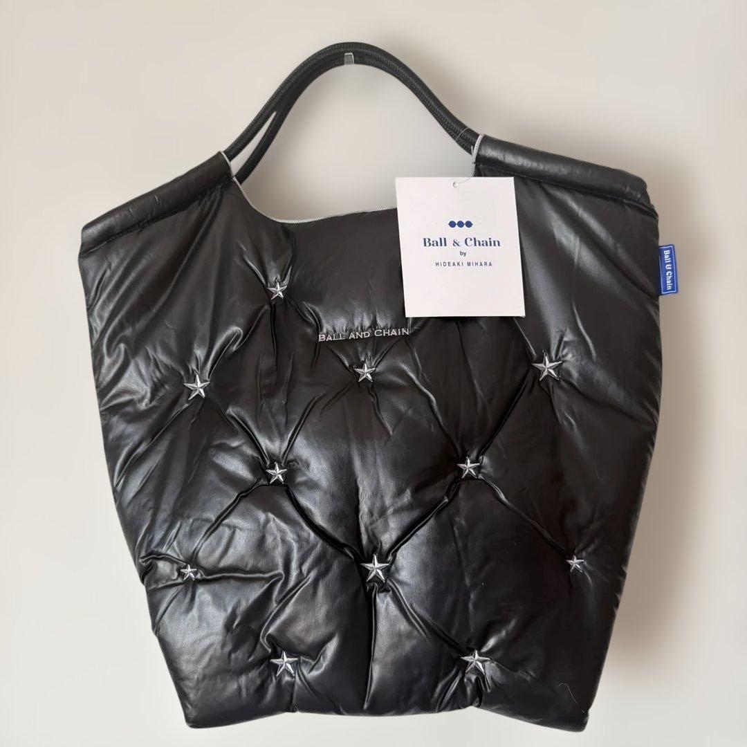 新作 最安値ボールアンドチェーン 中綿バッグ ☆ブラック×シルバー ステラ