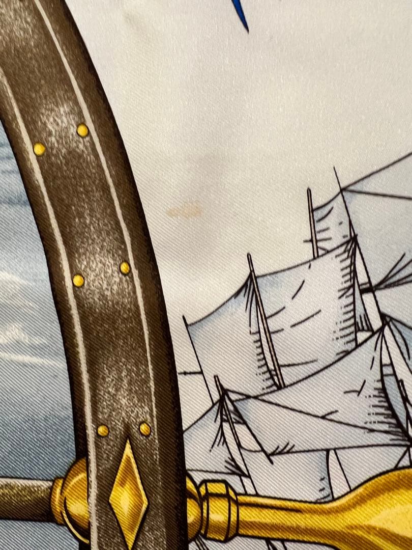 エルメススカーフ カレ90 朱赤ヨット帆柄