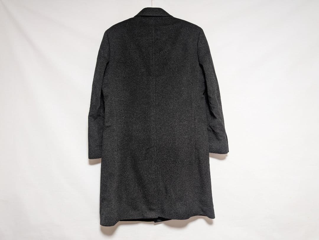 美品 最高級 美シルエット ロロピアーナ緑タグカシミヤ100%チェスターコートM