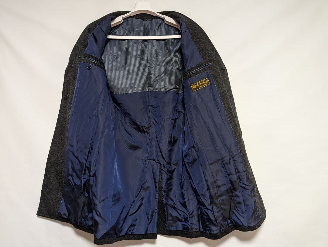 美品 最高級 美シルエット ロロピアーナ緑タグカシミヤ100%チェスターコートM