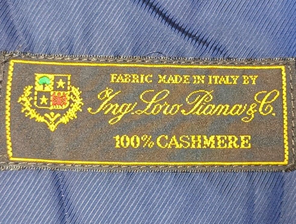 美品 最高級 美シルエット ロロピアーナ緑タグカシミヤ100%チェスターコートM