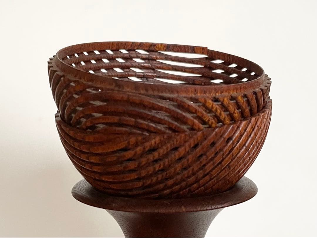 椀木地師 西端良雄 輪島 透かし 香玉 香合 漆器 オブジェ