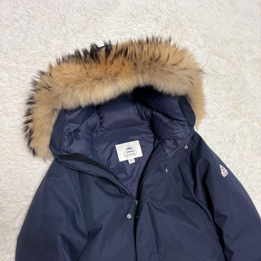 【ピレネックス】美品 アヌシー ダウンジャケット ネイビー Sサイズ メンズ