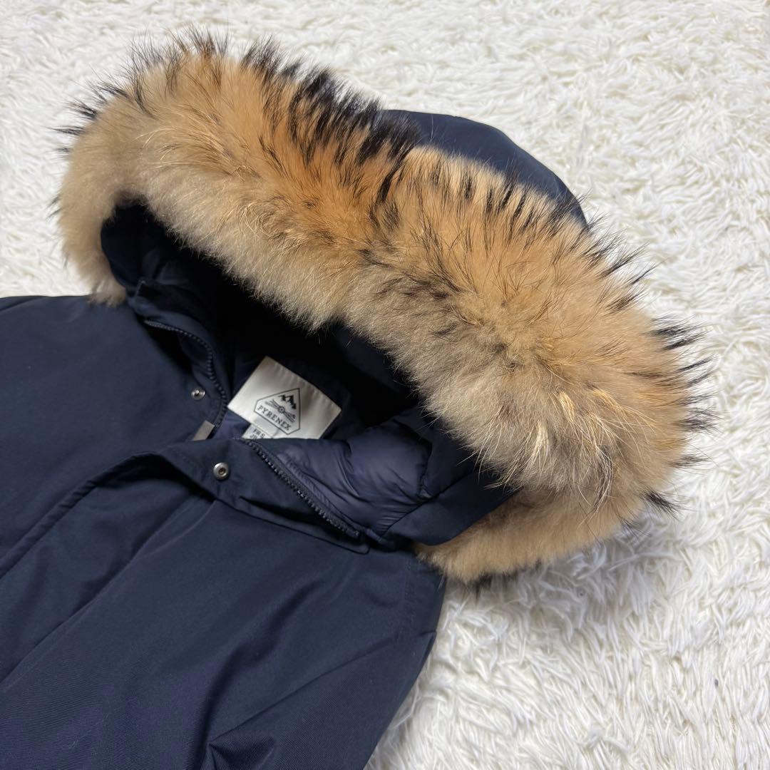 【ピレネックス】美品 アヌシー ダウンジャケット ネイビー Sサイズ メンズ