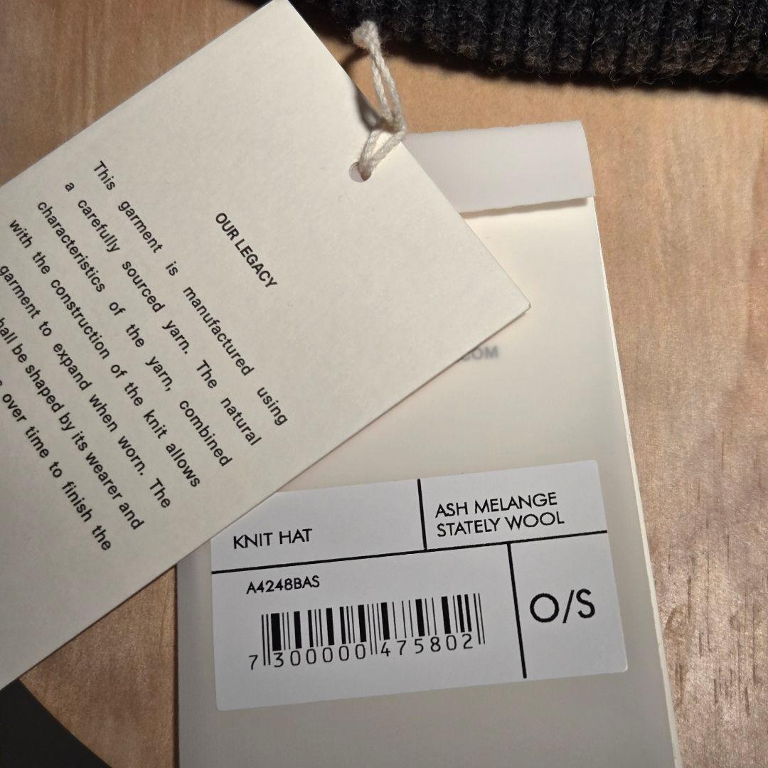 our legacy khit hat 24aw ビーニー ニット帽 グレー