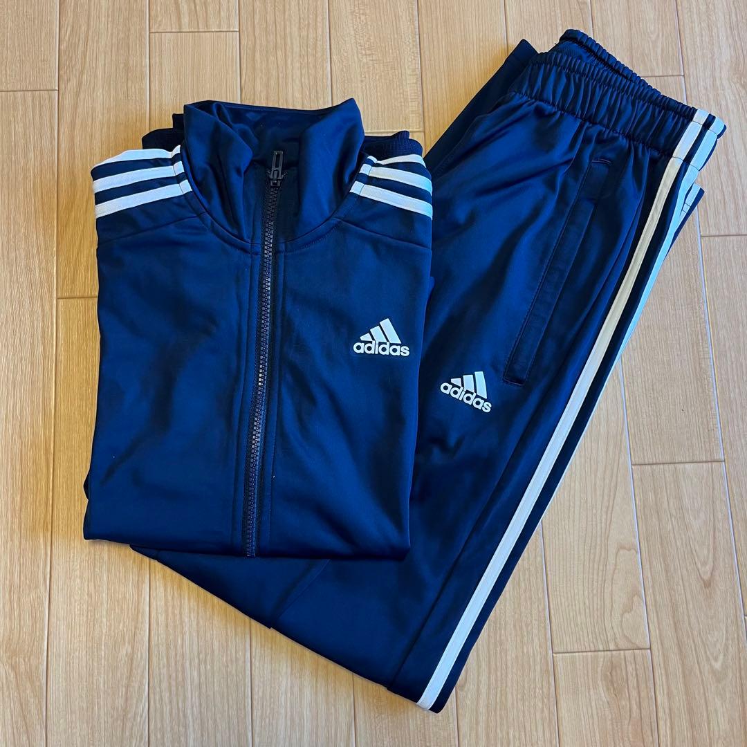 adidas ジャージ上下 セットアップ ネイビー - メルカリ