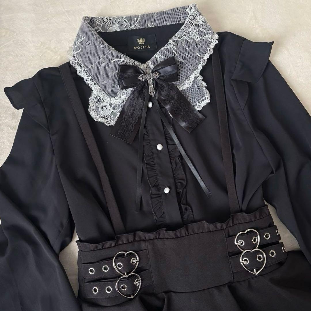 地雷 ロジータ ブラウス 十字架 リボン マーズ フリル スカパン