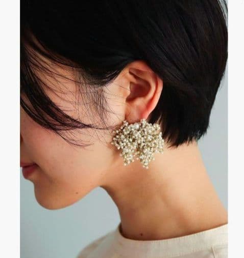 【美品】fua ピアス　始まりの時 IVORY size L