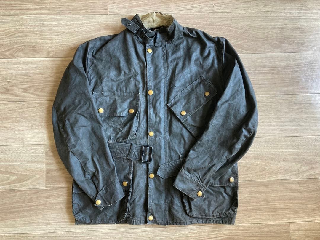 50s】Barbour インターナショナル 白タグ バブアーインターナショナル