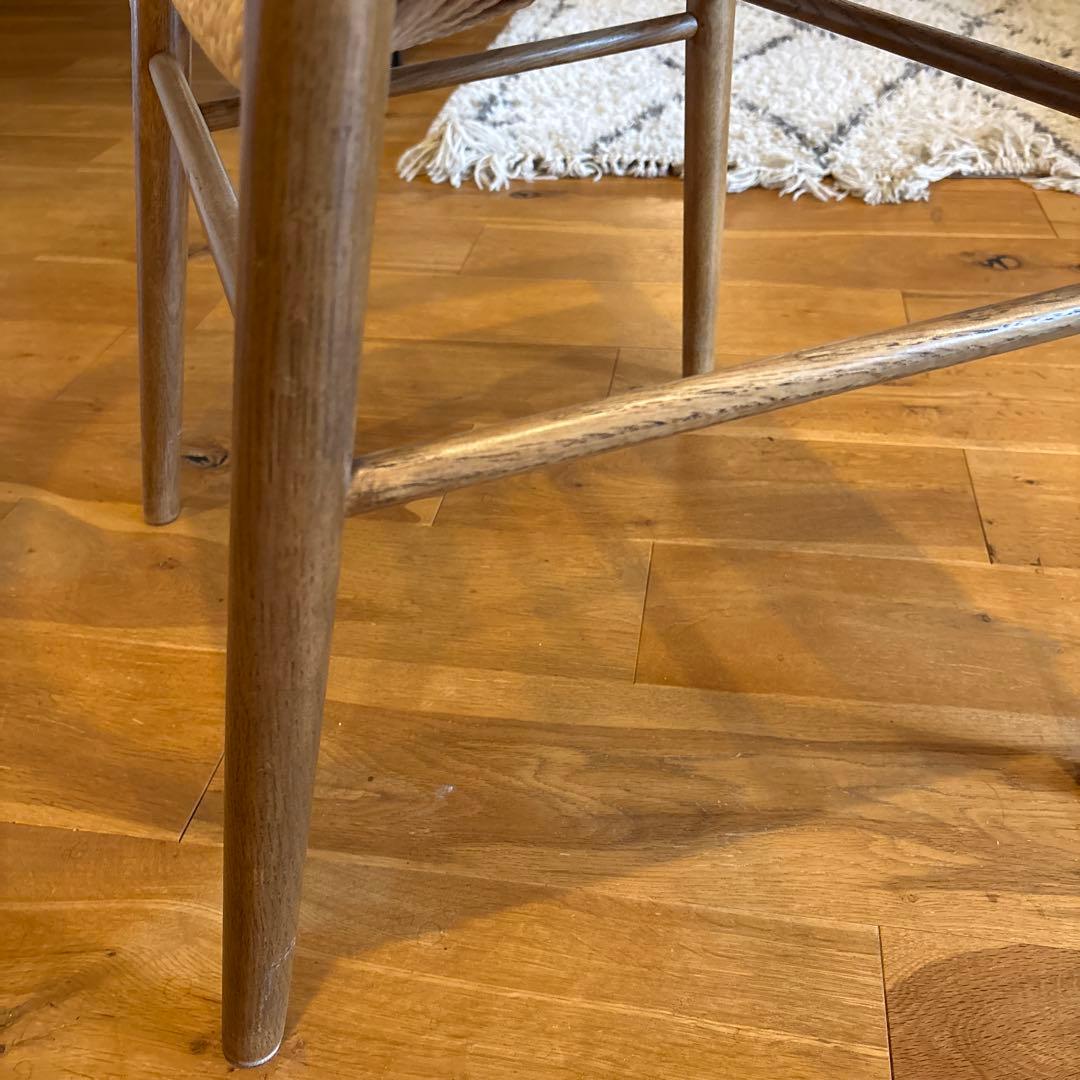 無印良品　オーク材ペーパーコードアームチェア