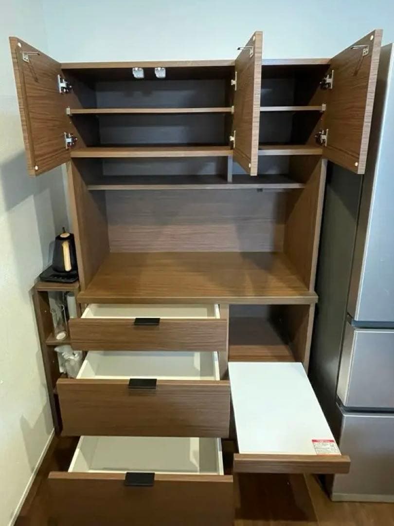 ニトリ キッチンボード エトナ 幅105 食器棚 - メルカリ