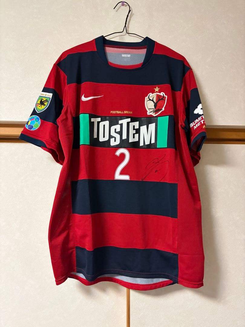 内田篤人　鹿島アントラーズ　ユニフォーム　半袖　正規品　Jリーグ　サイン