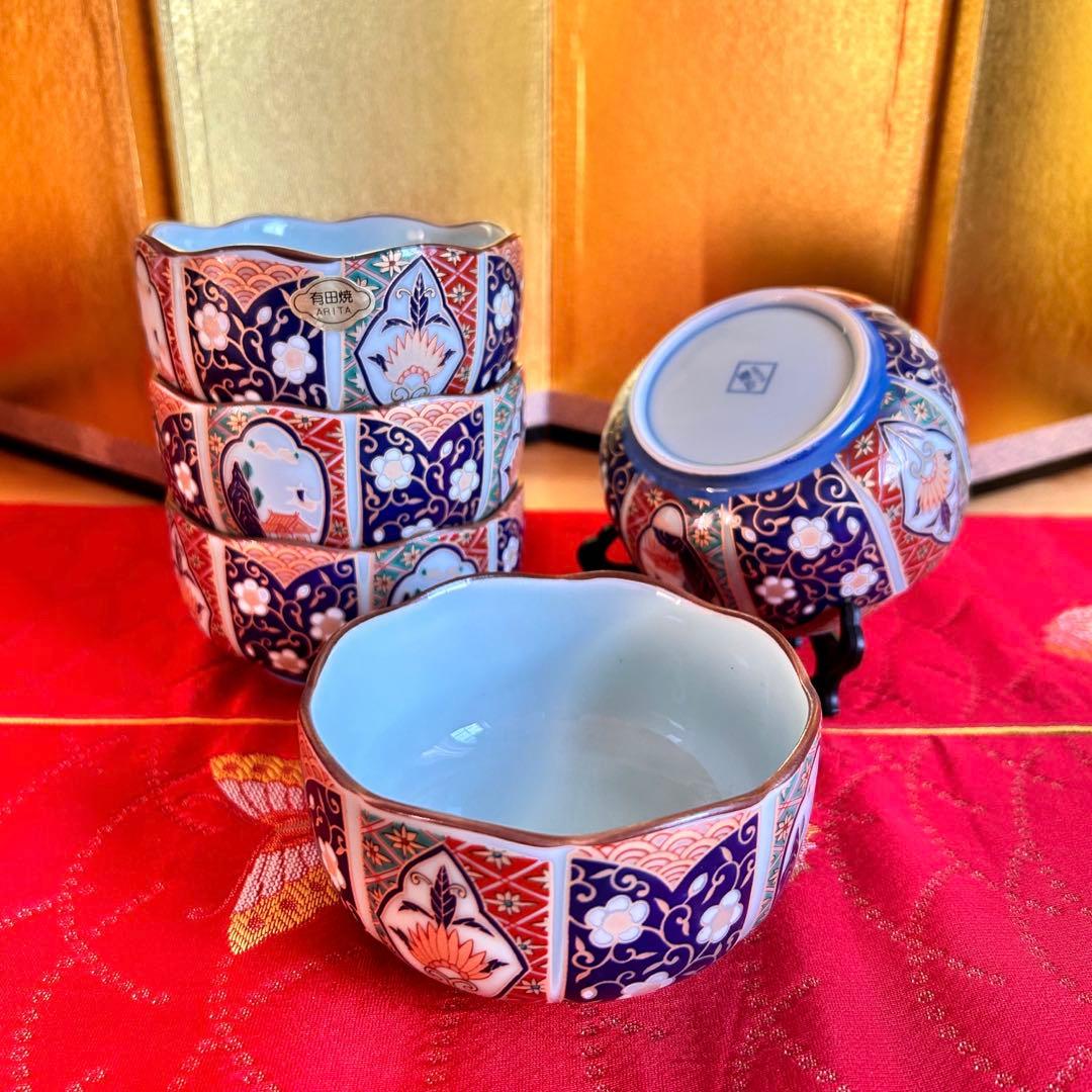 有田焼 聖山窯 金彩古伊万里 小鉢揃5客セット 〜梅山水〜 - メルカリ