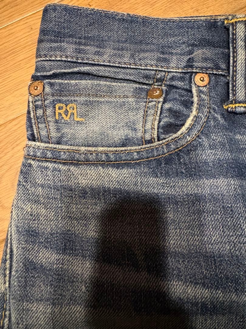 RRL SLIM NARROW スリムナロー クラッシュ デニム 28×30 ファッション