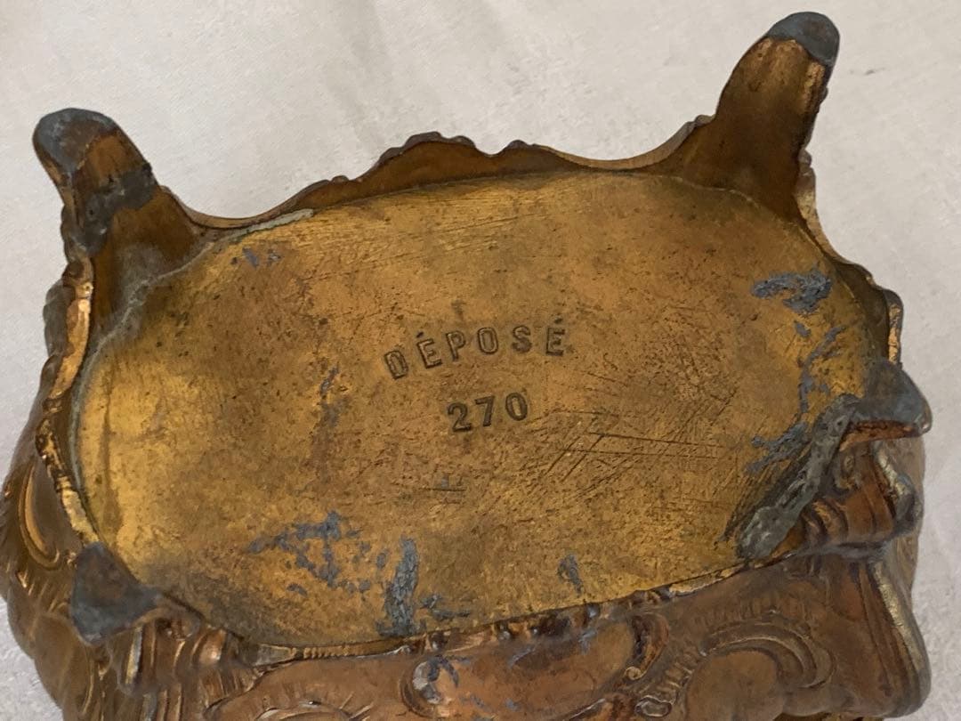 フランスアンティーク ジュエリーケース 脚付 ブロカント フランス