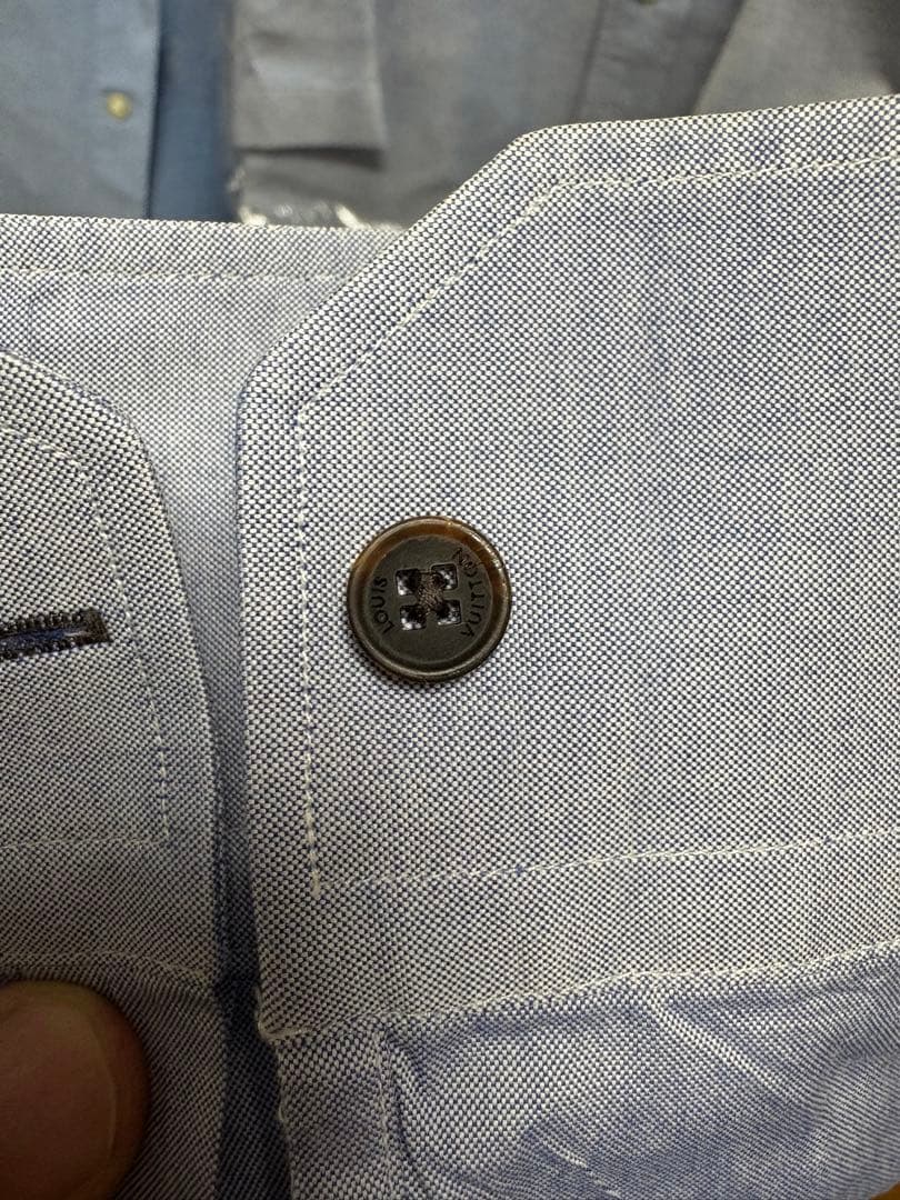 ルイヴィトン　ボタンダウンシャツ サイズ41 ブルー