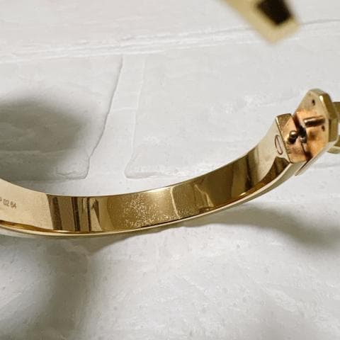 HERMES ブレスレット ミニ・クリック・ケリー ピンクゴールド×アイボリー