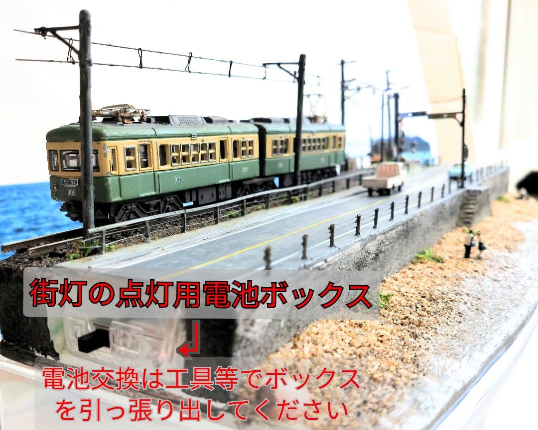 Nゲージ・ジオラマ展示台【江ノ電・鎌倉高校前踏切】 ※お値下げ中