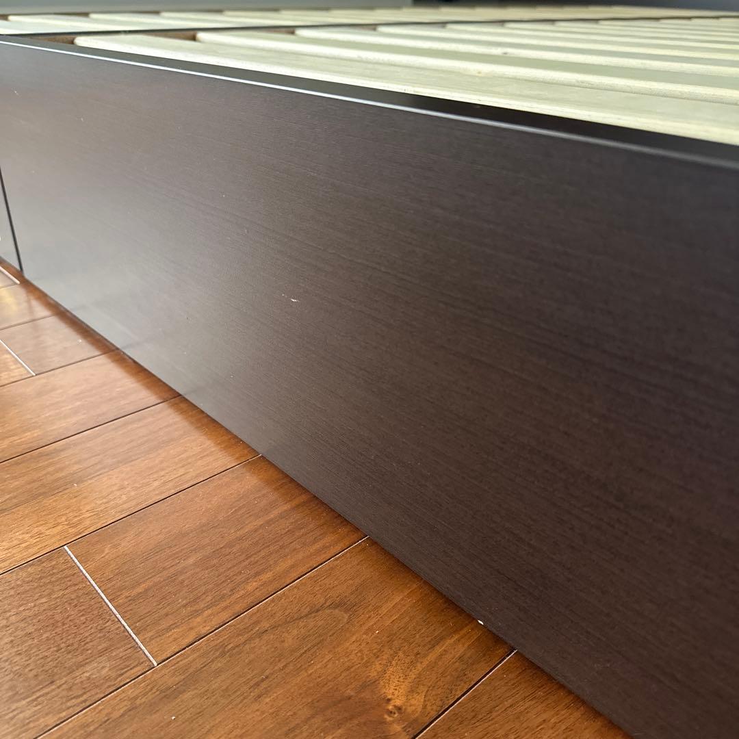 フランスベッド ベッドフレーム セミダブル+シングル 引出 ライト コンセント