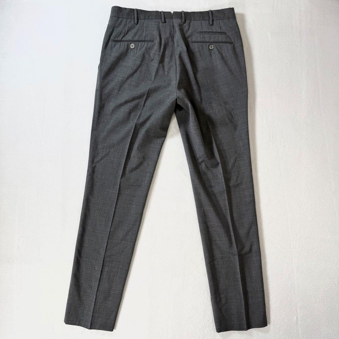 美品 PT TORINO スラックス グレー スリムストレッチ 48