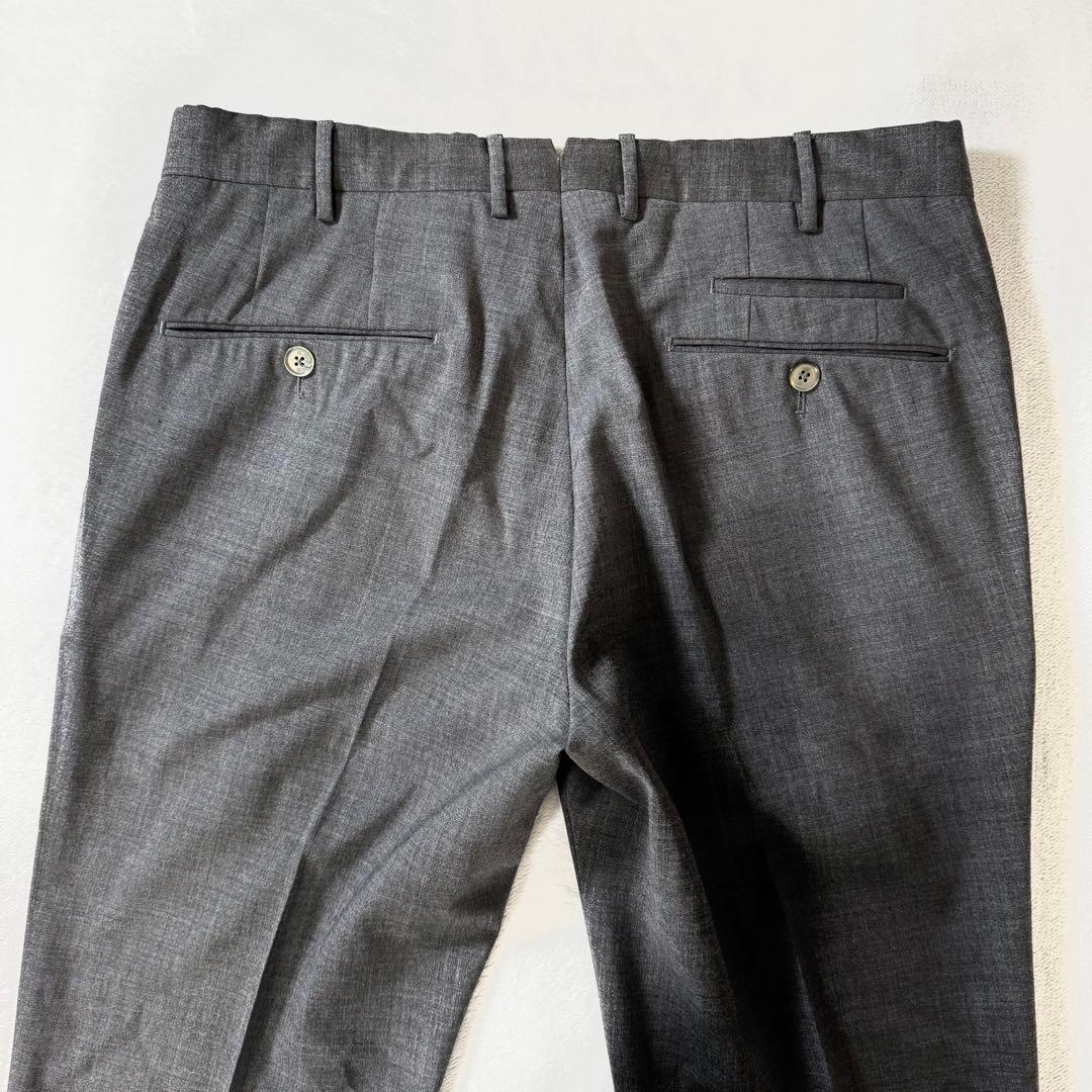 美品 PT TORINO スラックス グレー スリムストレッチ 48