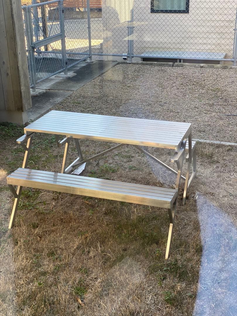 ダルトン ステンレス製 テーブルチェアセット