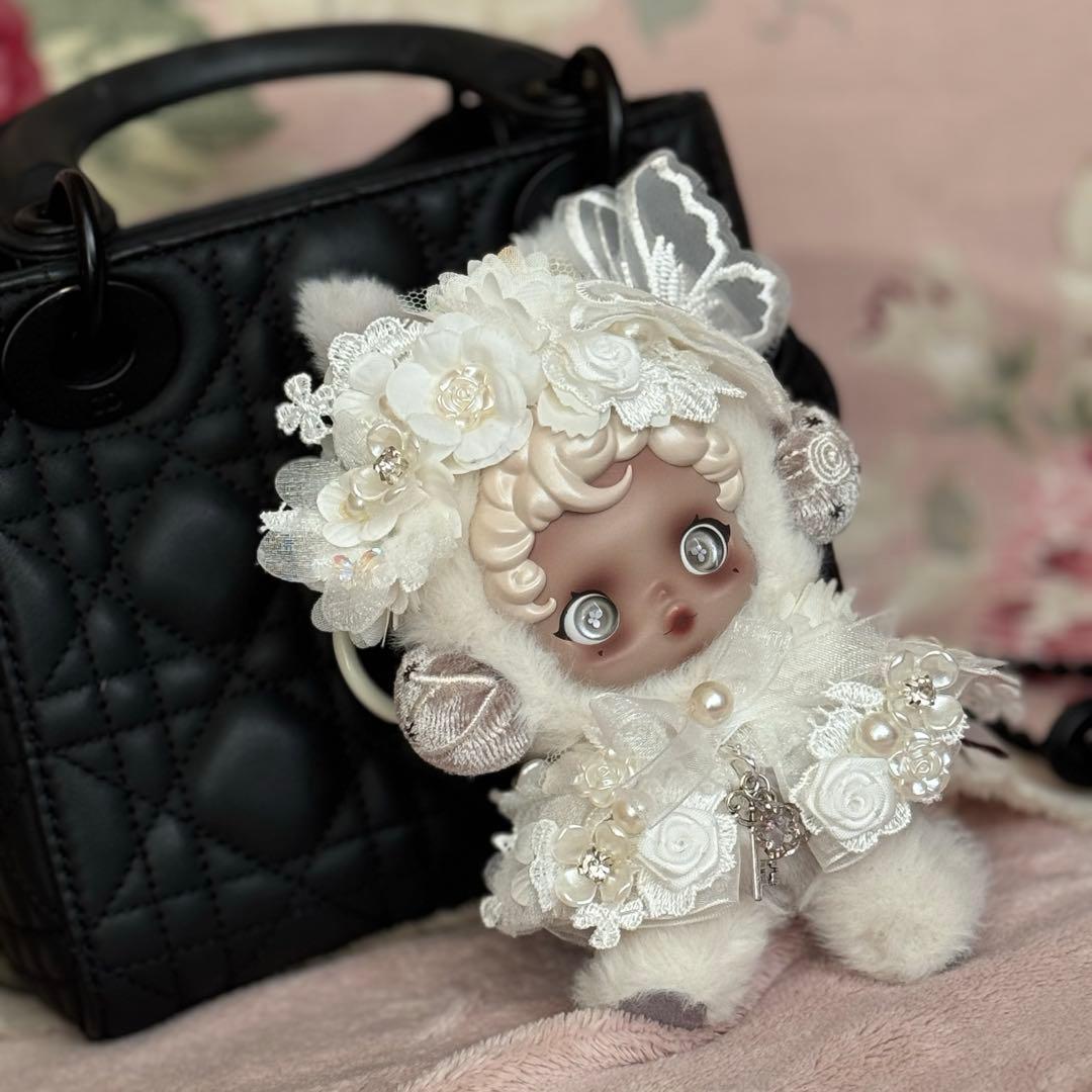 スカルパンダ 服 ハンドメイド ホワイトドレス POPMART - メルカリ