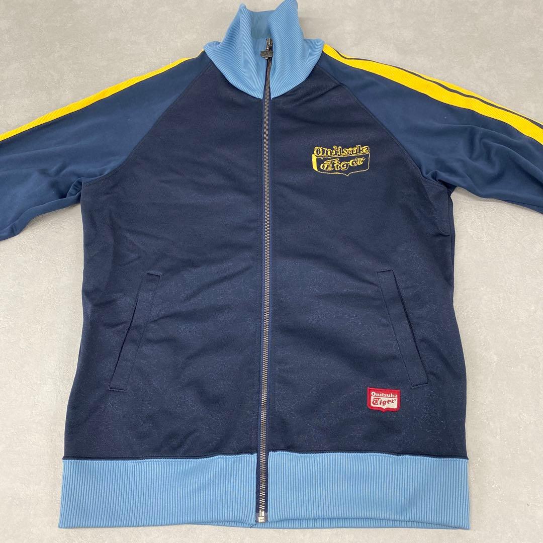 P25＊ オニツカタイガー メンズ トラックジャケット ジャージ サイズS 紺