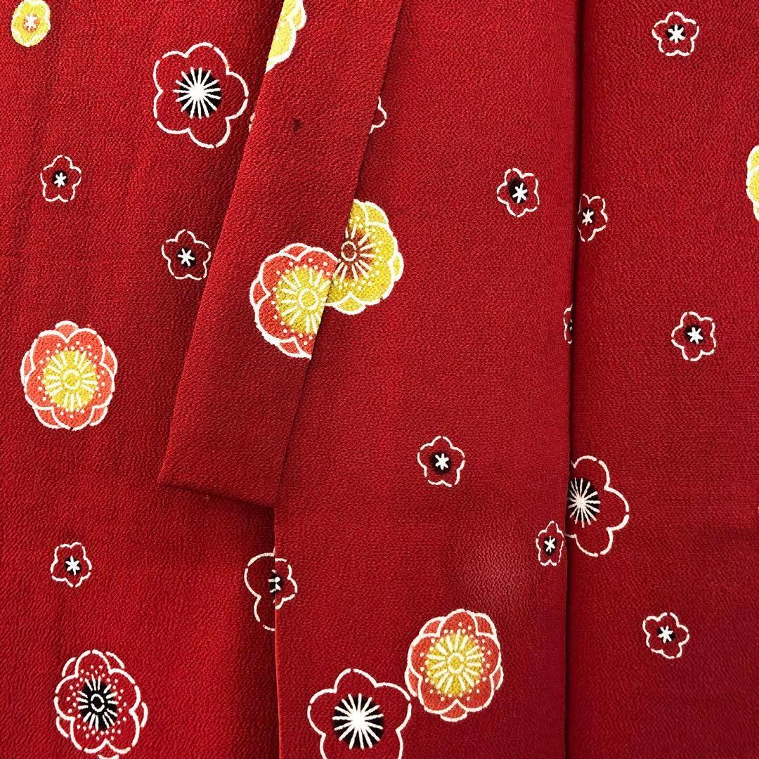 子供着物 ハーフ成人式 七五三 7歳 型染 梅の花 縮緬 CK-7350