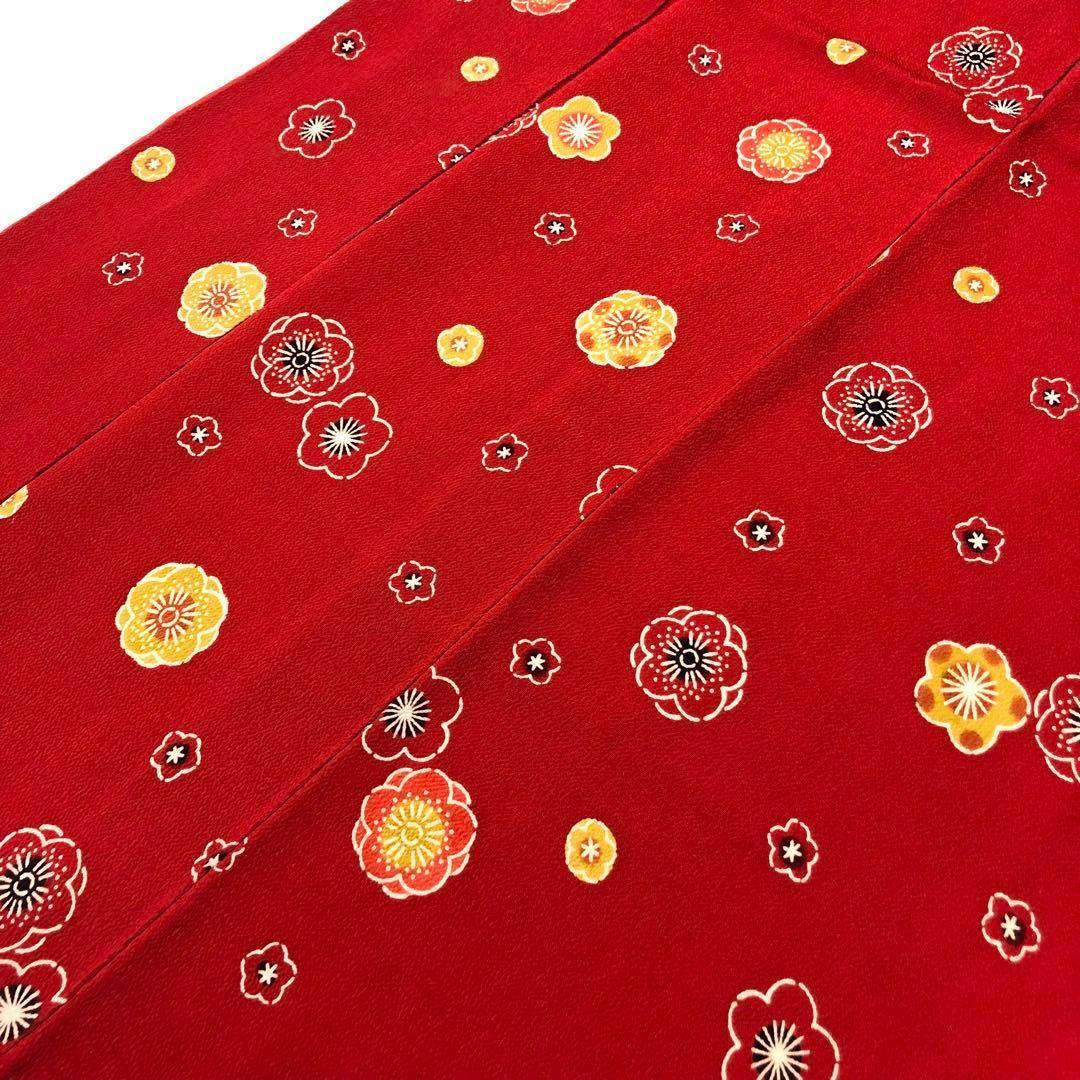 子供着物 ハーフ成人式 七五三 7歳 型染 梅の花 縮緬 CK-7350