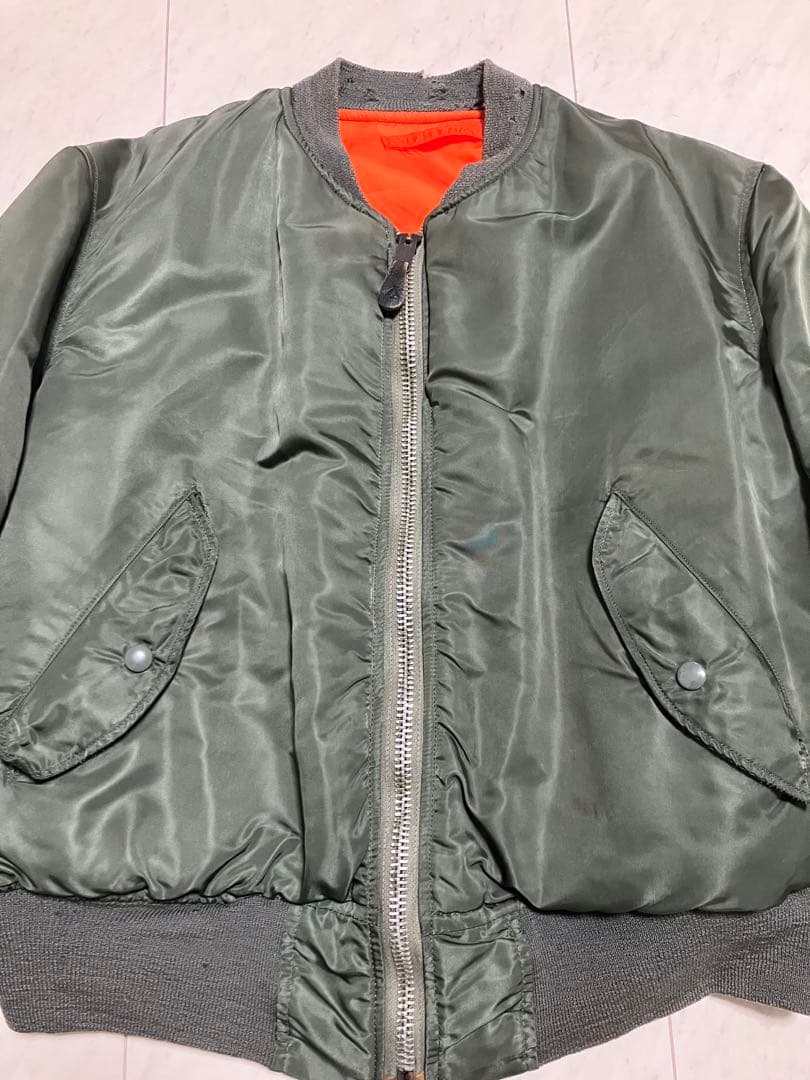70s MA-1 フライトジャケット 実物 アルファ社製 M USA製