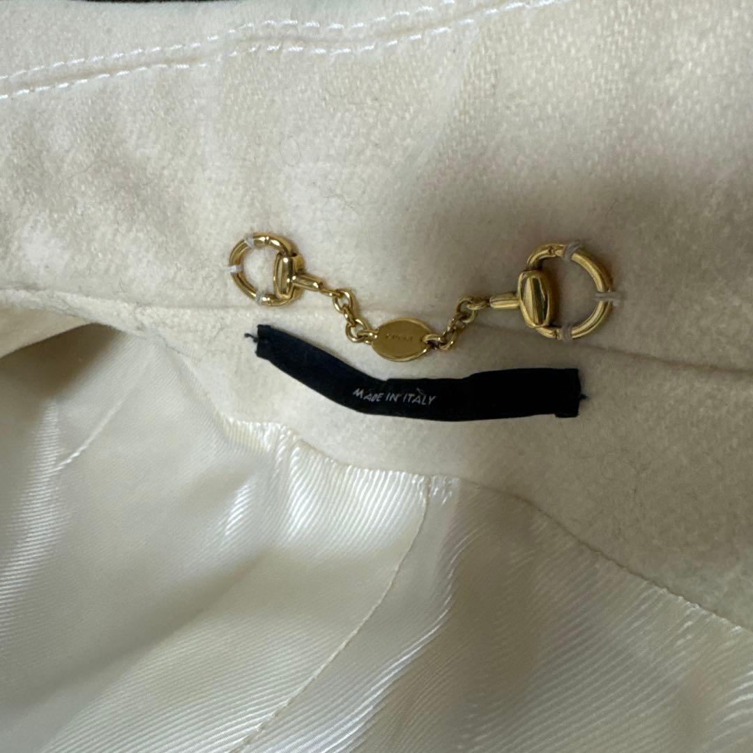 GUCCI ホワイト トレンチコート ベルト付き