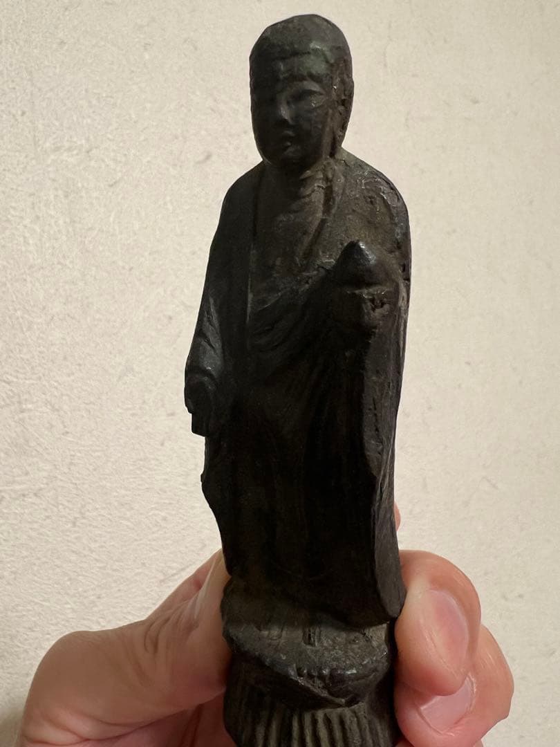 青銅製 地蔵菩薩立像 子供守り神 念持仏 金銅仏 仏像 仏教美術 骨董