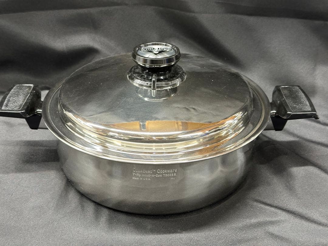 保管品】Cook Best T304 7-Ply 蒸し器 両手鍋 26cm
