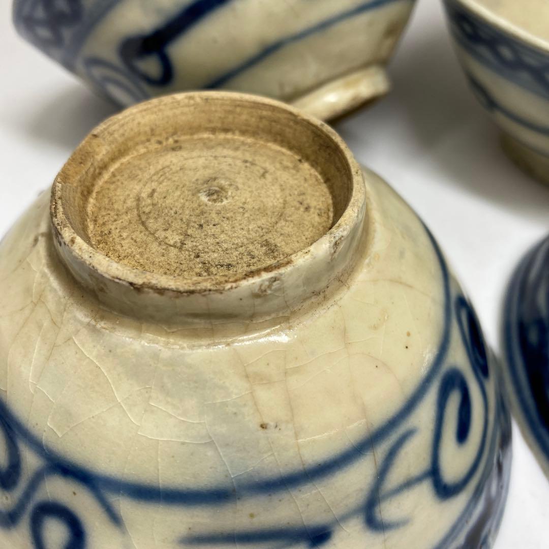 中国清朝時代 青花小鉢4客 口径約12㎝ 東Y7-0403⑥タニト - メルカリ