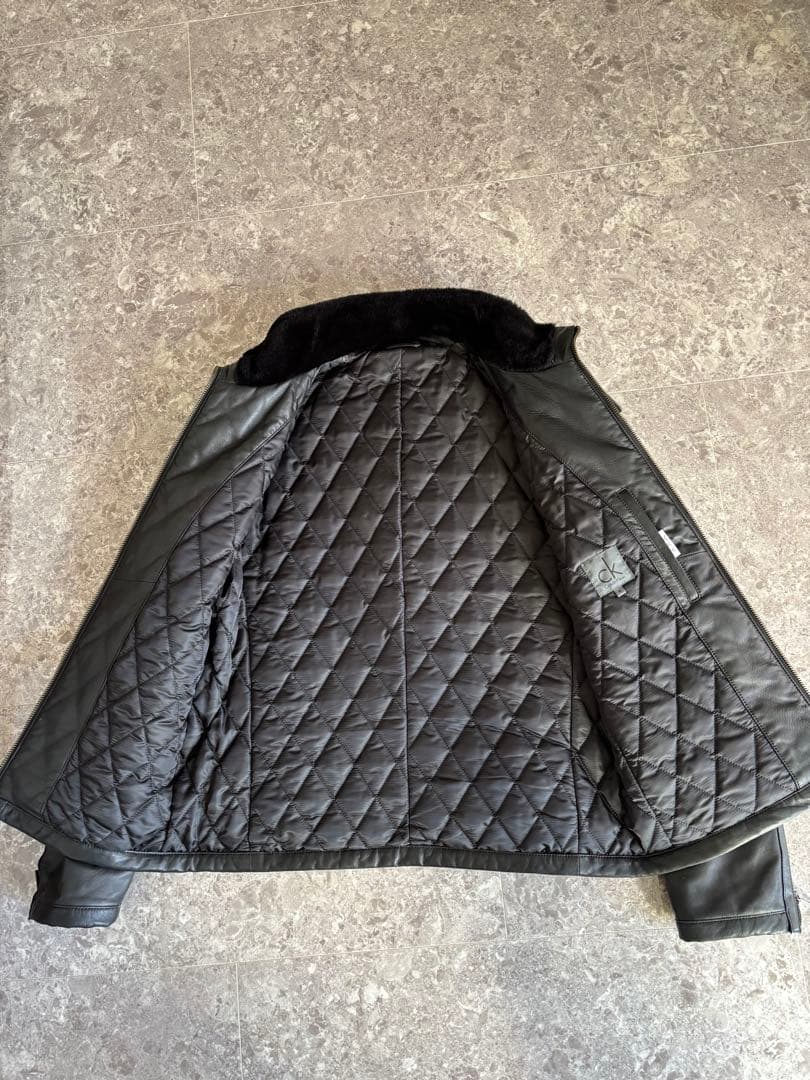 カルバンクライン　羊革レザージャケット