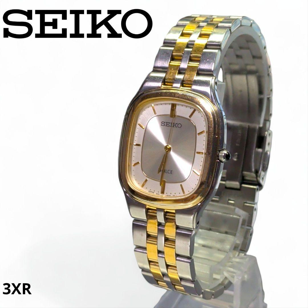 美品】稼働品 セイコー ドルチェ 高精度クォーツ コンビメタル オーバル