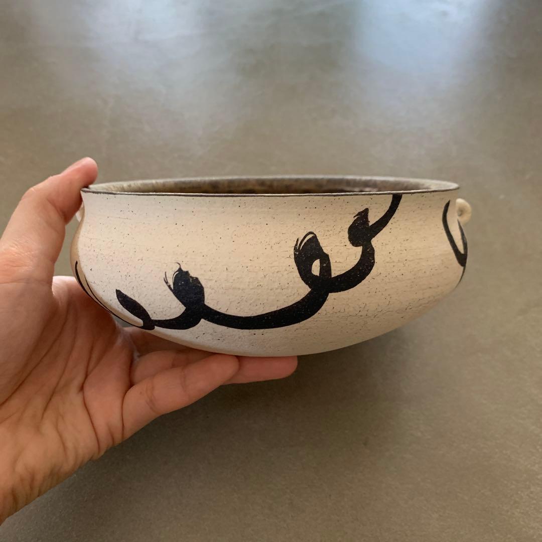 阿部有希 スープボウル ショップ 鉢 作家物 皿 鉄絵