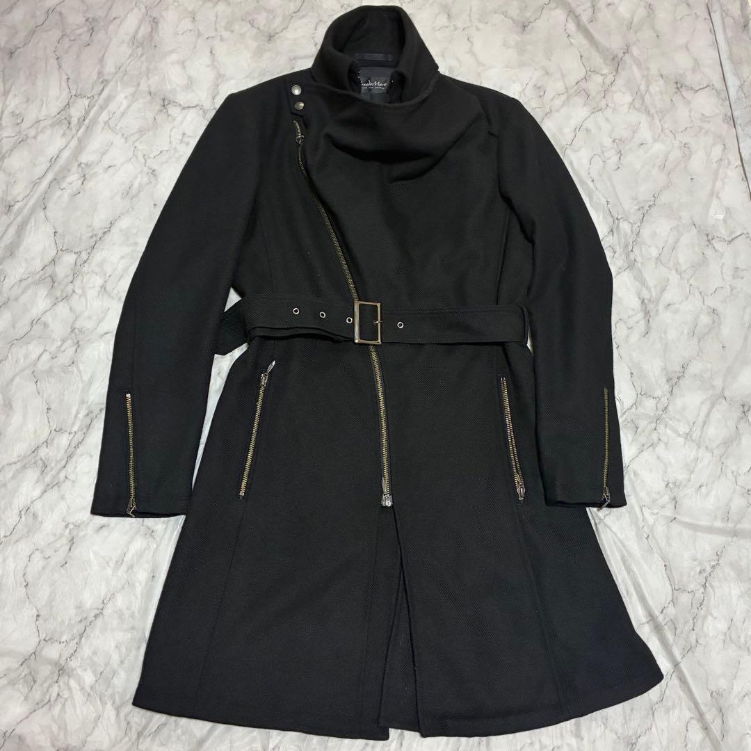 TORNADO MART ドレープコート ベルト付 黒 お兄系 y2k Lサイズ