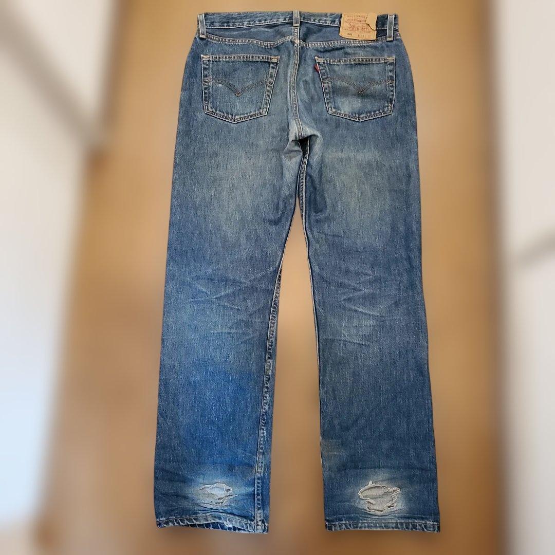 鬼ヒゲ 縦落ち 00s USA製 Levi's リーバイス501 W34×L32 鬼ヒゲ W34×L32