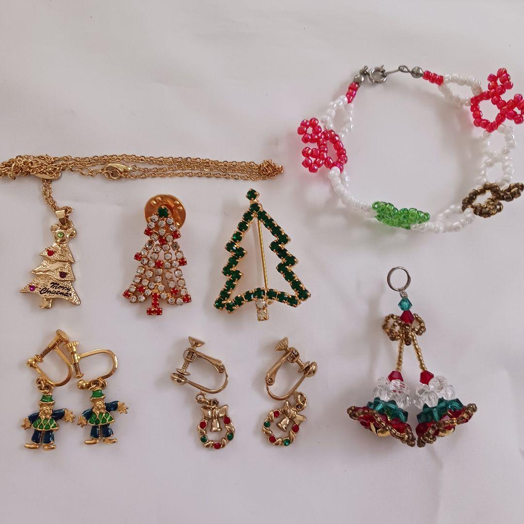 クリスマスアクセサリーまとめ売り ネックレス イヤリング ブローチ