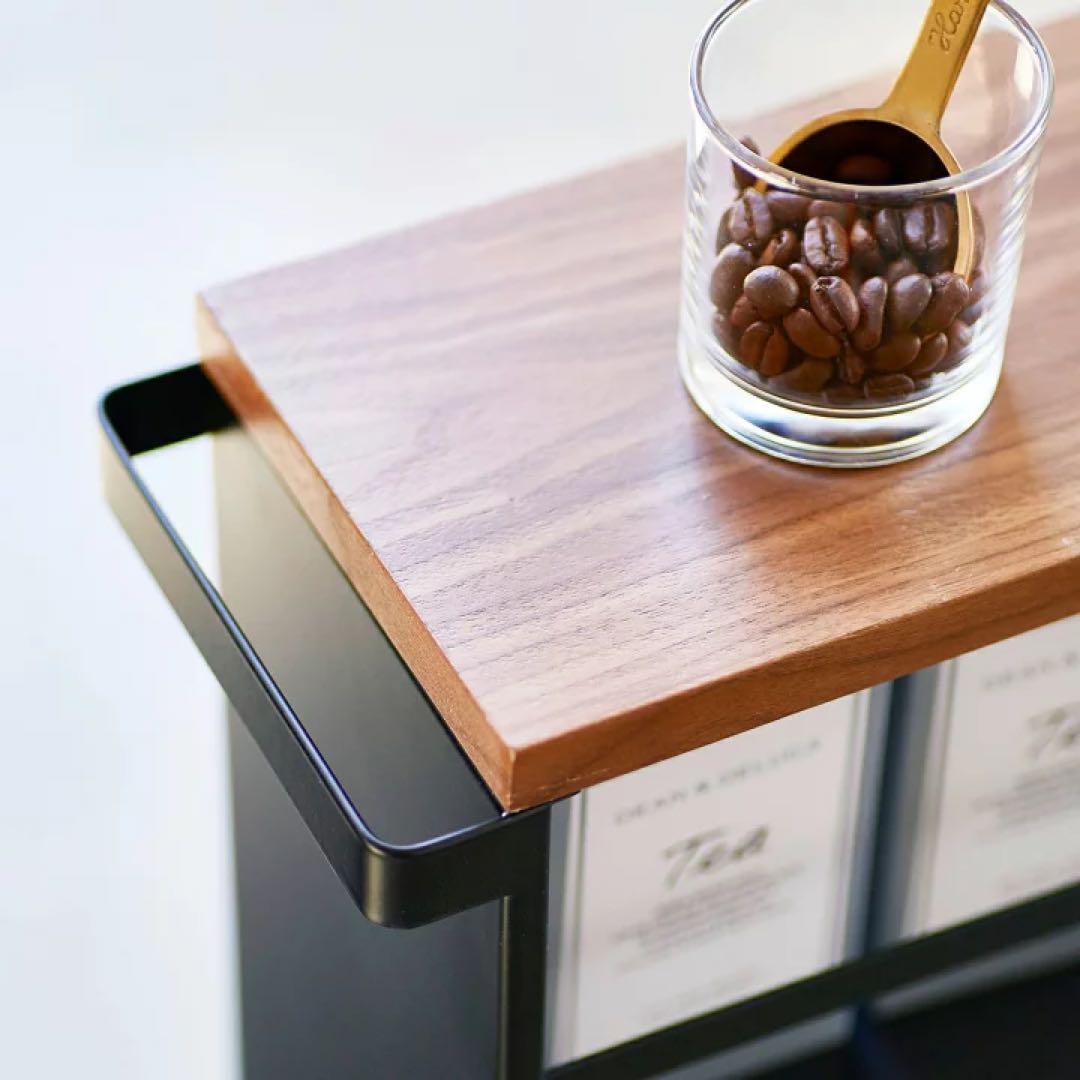 山崎実業　ハンドル付きスリムワゴン　タワー　ホワイト