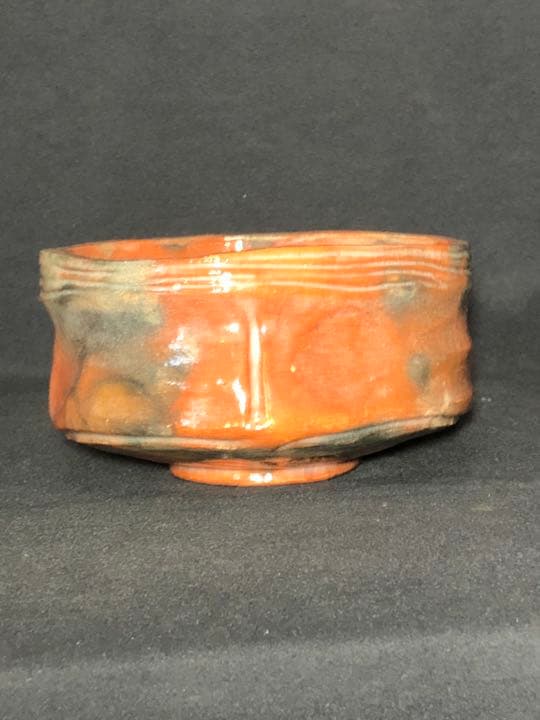 茶道具】和楽造 赤楽沓形茶碗 抹茶碗 茶碗A325