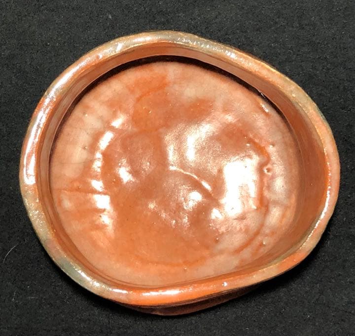 茶道具】和楽造 赤楽沓形茶碗 抹茶碗 茶碗A325