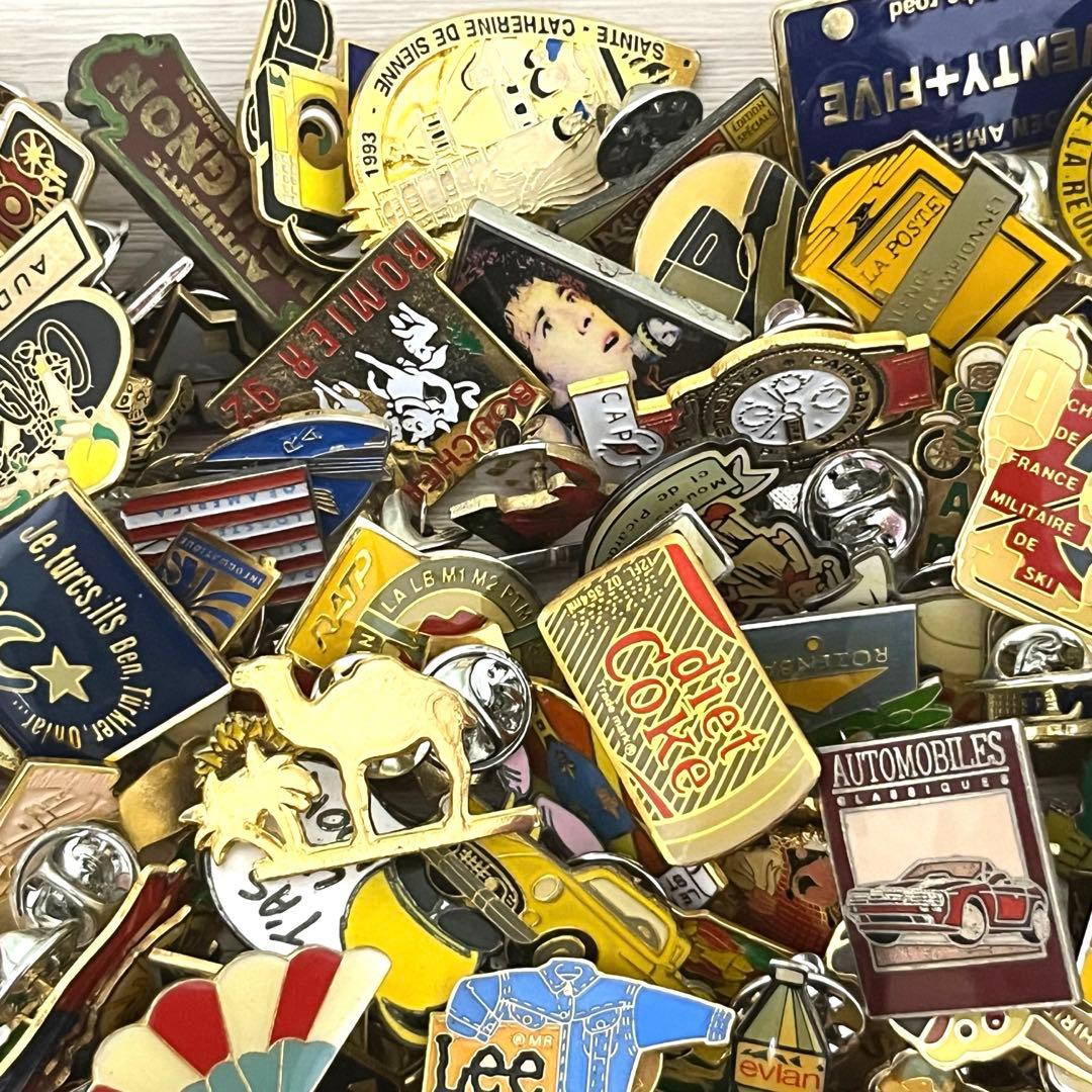 集めたくなる フランス　ピンバッジ 200個セット　まとめ売り　ヴィンテージ 4