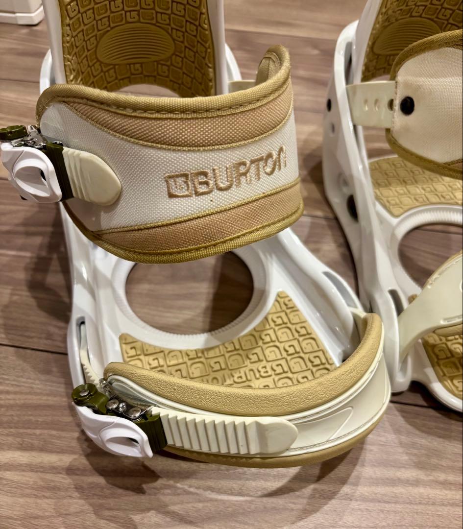 BURTON スノーボードビンディング ホワイト/ベージュ