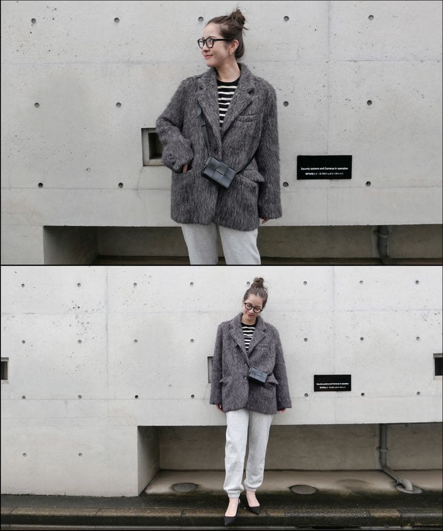 新品タグ付き】basement online モヘアシャギージャケットコート