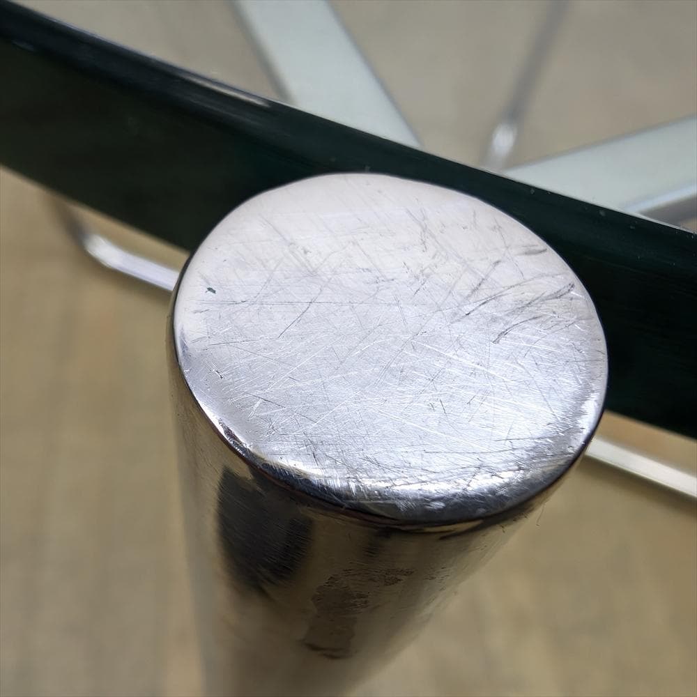 美品　デザイナーズ　カフェテーブル　ガラステーブル　サイドテーブル　リプロダクト