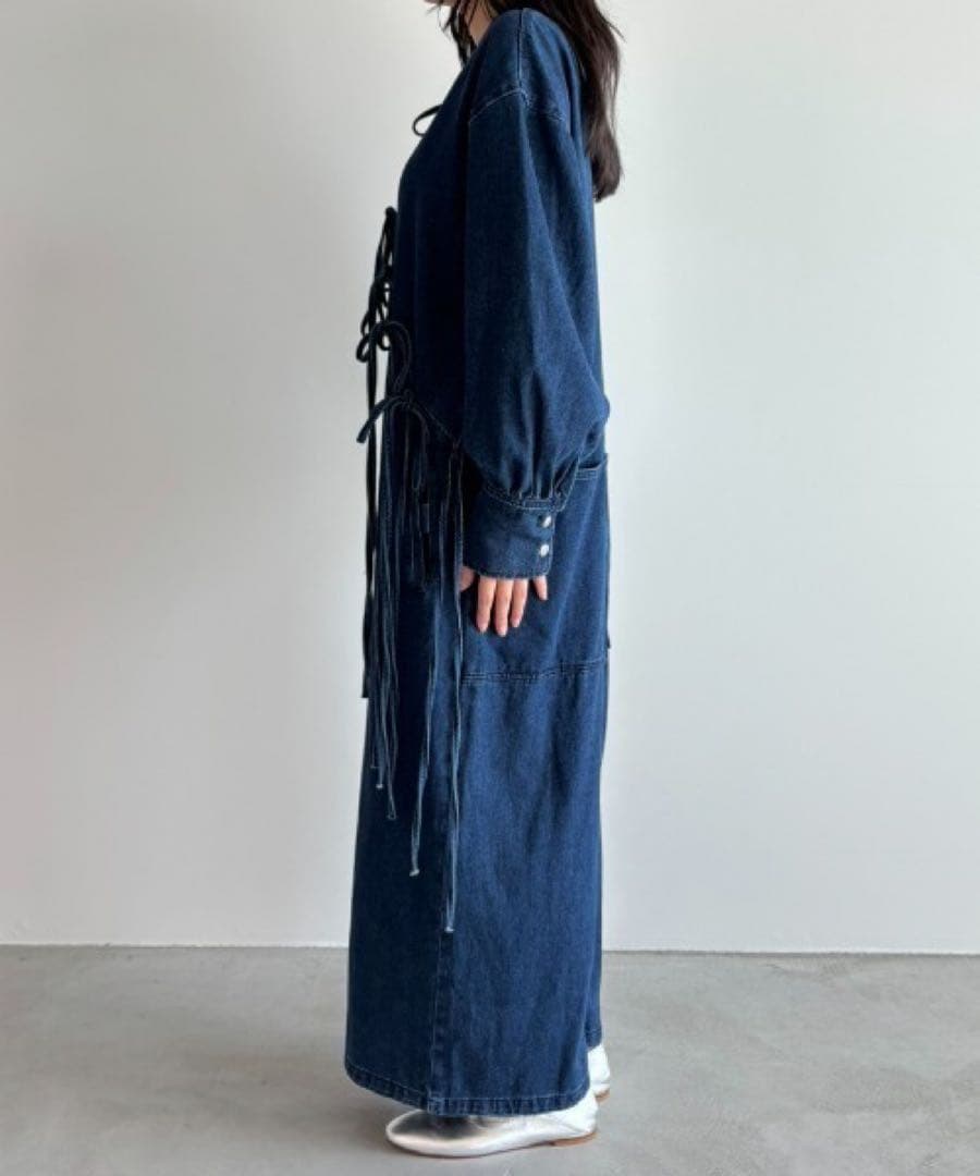 PERNA オールインワンフリンジ付きダークブルーオールインワン