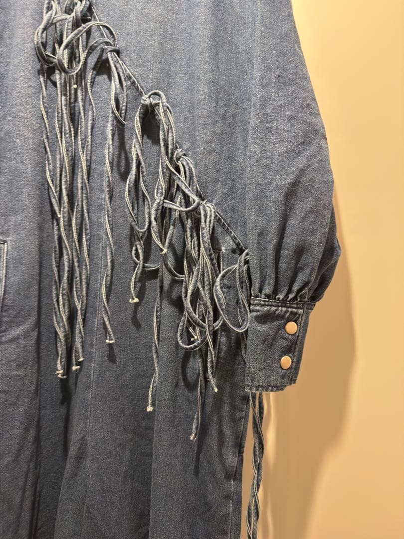 PERNA オールインワンフリンジ付きダークブルーオールインワン